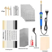 [商城] 塑料焊接套件,100W LED 數字可調溫度維修套件,用於汽車保險槓儀表板皮划艇油箱維修,歐盟插頭