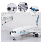 《64SHOP》Airbus A350-900｜47cm｜機艙LED燈｜空巴A350原型機 華航國泰｜1/150飛機模型