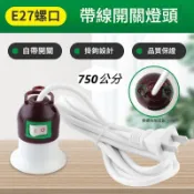 【現貨速發】8米懸吊式E27燈頭 含開關插頭 吊燈燈頭 線燈 插電燈具 DIY照明 工業風吊燈 LED燈