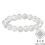 【漢石齋】天然水沫玉 圓珠手串 玻璃種(10mm/19pcs)