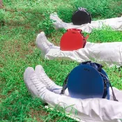 小藍罐圓側背包+束口包・限量色 –普魯士藍【自選Beans Bag組】
