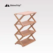 台灣現貨【6點伴好物市集】ShineTrip山趣 櫸木置物架 四層架 露營置物架 折疊置物架 露營層架 收納架 層架
