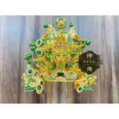 【神佛佛具】🎊特價中🎊串珠水鑽安金紙帽 關公帽 關帝帽  武盔 關公 關聖帝君 神帽 神明帽 5寸 7寸