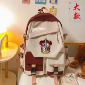 🦉Harry Potter🦉哈利波特 週邊 哈利波特法杖 哈利波特週邊書包格蘭芬多赫初中學生男女休閒雙肩旅行包韓版ins