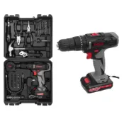 電鑽 電動起子 電動工具 鋰電 充電電鑽 起子機 12V 21V 振動電鑽起子機動鋰電鑽起子機51件組