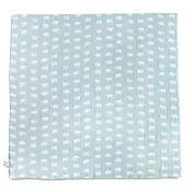 有機棉紗布包巾(森林小熊 – 淺藍綠) – BJÖRN MUSLIN BLANKET
