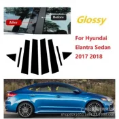 🚀桃園出貨🚀 適用21-23現代Hyundai伊蘭特Elantra改裝車窗飾條17-18亮黑中柱貼