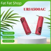 三洋 UR14500AC 3.7V 740mAh 14500 鋰電池，附平頭和皮帶接頭