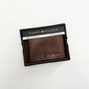 美國百分百【全新真品】Tommy Hilfiger 皮夾 證件夾 RFID防盜 TH 短夾 錢包 咖啡 CX93