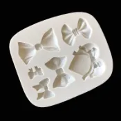 [森手感] 卡通蝴蝶結造型翻糖矽膠模具 食玩配件 DIY手工模具 蛋糕裝飾模 翻糖巧克力模