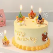 台灣現貨 生日佈置 生日 小熊蠟燭 生日蠟燭 卡通蠟燭 造型蠟燭 慶生蛋糕蠟燭 蛋糕蠟燭  蛋糕裝飾