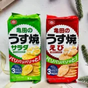 ［出清良品］日本 龜田製果 薄燒餅 薄餅 脆餅 蝦味/沙拉味   多款可選（請確認效期再下單）