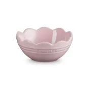 (店+)【Le Creuset】蕾絲花形碗 沙拉碗 麥片碗 料理碗 14cm 雪紡粉