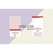 [Little love ］thank you微笑封口貼、信封封口貼、禮物裝飾貼、手帳貼紙（1張2枚）