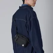 【PORTER INTERNATIONAL】自信經典NEW HEAT雙層斜肩包(深藍)
