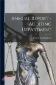 【三民網路書店】Annual Report - Auditing Department 作者：Boston (Mass ). Auditing Dept