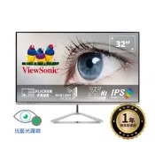ViewSonic VX3276-MHD-3 32型 IPS FHD 無邊框電腦螢幕(4ms/HDR/HDMI/抗藍光/零閃屏/內建喇叭)