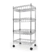 (店+)【yo-life】60x35x120cm網籃四層推車