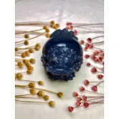 《妶莉晶飾》藍色東陵玉 印度玉 藍東陵石雕雕刻件 龍龜 鎮宅 擺件