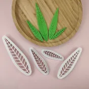 4Pcs壽桃葉子 樹葉玉米麵食花樣饅頭壽桃葉子包子翻糖饅頭模具塑料