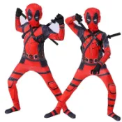 ♥♥台灣限時低價♥♥死侍衣服一整套兒童成人cos服連體緊身衣萬圣節角色扮演服裝戰衣