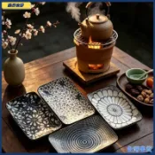 戶外露營圍爐煮茶餐具 高顏值陶瓷餐盤燒烤盤下午茶擺盤早儀式感可開發票✅️樂行山野🔥臺灣出貨🔥