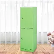 【Build dream 築夢家具】1.1尺 防水塑鋼家具 綠色四層開門 置物櫃 收納櫃 深度40cm