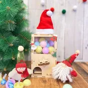 【DIY手作禮物】mini木製迷你扭蛋機-送15顆扭蛋 生日禮物 客製化