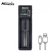 Alonefire M1 AA/AAA 可充電電池充電器 1.2V/3.7V/3.2V NiMH 18650/26650