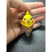 黃化玄鳳鸚鵡太陽鳥冰淇淋甜筒造型吊飾