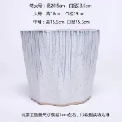花盆陶瓷簡約白色大碼高款落地種樹大花盆2021新款金錢樹虎皮蘭 ADVR