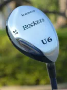 大氣的書館 日本原裝Kasco Rockets高爾夫球桿鐵木桿小雞腿萬能桿27度特價