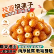 桂圓抱蓮子果乾 廣東厚肉無核桂圓包裹湘潭無芯蓮子 軟糯酥脆即食養生零食 獨立包裝追劇零嘴