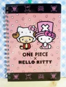 【震撼精品百貨】ONE PIECE&HELLO KITTY 聯名海賊王喬巴&凱蒂貓系列 筆記本-粉櫻花 震撼日式精品百貨