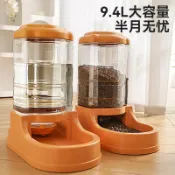 心靈避風港 【大容量不插電】自動餵食器 寵物飲水機 貓狗糧儲糧桶 中大型犬專用 重力出水 靜音設計 防卡糧 防潮密封 免插電 居家寵物用品