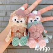 現貨 日本 迪士尼樂園 duffy 達菲 雪莉玫 雪莉梅 冬季 冬天 圍巾 娃娃 吊飾 坐姿吊飾 娃娃吊飾