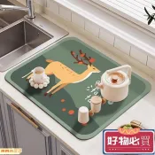 🔥小紅書推薦🔥【軟式珪藻土 吸水墊】廚房吸水墊 珪藻土 廚房吸水墊 珪藻土地墊軟式 珪藻土 矽藻土吸水墊 珪藻泥桌麵