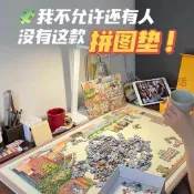 拼圖毯 拼圖收納毯 拼圖墊 拼圖地墊 拼圖收納墊 拼圖分類盤 拼圖整理 拼圖板拼圖墊毛氈板可折疊成人1000片加厚可折疊