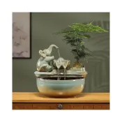 (店+)【破損包賠】招財 陶瓷流水-開運球組水盆 風水 開店 滾球流水 新居