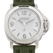 【PANERAI 沛納海】LUMINOR BASE LOGO PAM01087白面手上鏈橡膠表x44mm