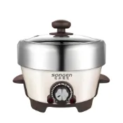 (店+)【SONGEN 松井】1L不鏽鋼蒸煮烤多功能料理電火鍋/煎烤鍋/電蒸鍋(SG-810A)