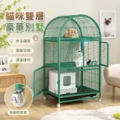 (店+)貓籠 家用室內超大空間 貓咪窩房子 貓舍二層三層貓別墅 加粗鐵籠 寵物籠用品 貓別墅 寵物籠子 室內多層貓咪籠子