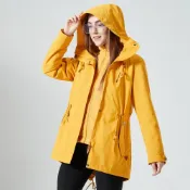 (店+)三合一衝鋒衣女大尺碼防風防水保暖外套秋冬季衝鋒外套夾克風衣外套戶外防暴雨登山服兩件式短款防寒滑雪服學生女款連帽羽絨外套