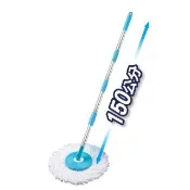 【U-mop】1桿1布 手壓旋轉拖把 150cm不鏽鋼超長桿(適用好神拖)