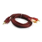 缺貨中 3.5 轉 RCA 一分二音頻線 轉蓮花線 車載車用 音響連接線 音源線 1.5米 [電世界2000-796]