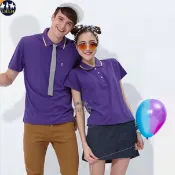 LHLH休閒品牌 排汗衣 女 吸濕排汗polo衫慢跑運動上衣短袖 紫色