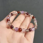 聖羅蘭花園 | 天然礦石水晶 紫水晶 石榴石 紫牙烏 超七 手鍊