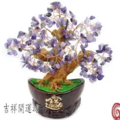 【吉祥開運坊】招財樹系列【智慧 穩定 紫水晶招財樹 元寶招財樹 招財元寶樹】開光