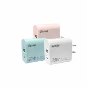 寶樟通訊24H出貨 神音公司貨20w 氮化稼 GaN 快充頭 PD QC 2孔 充電頭 Type C支援iPhone 16三星【APP下單4%回饋】