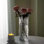 🎉桃園出貨🎉【25高】大號輕奢玻璃花瓶透明水養富貴竹客廳桌面插乾花裝飾擺件
